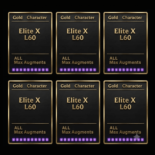 6x Elite X L60 Gold Characters