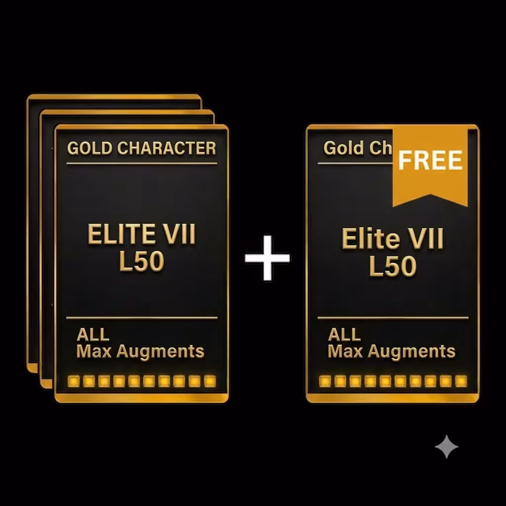 Buy 3 Gold Characters, Get 1 FREE